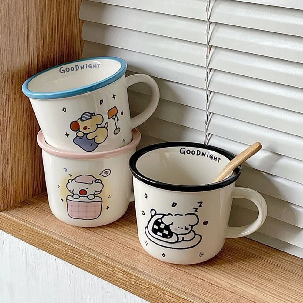 

Cartoon Dog Ceramic Mug Cartoon Coffee Cup Party Beer Juice Cup Mountain Handle Mugs Creative Water Cups Student Gift
