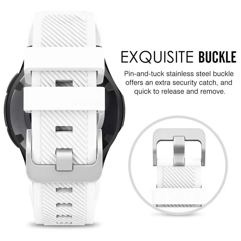 Фото Ремешок силиконовый для Samsung Galaxy Watch 4/Classic/46 мм/42 мм/Active 2 Gear s3/S2, браслет для Huawei GT/2/GT2/3 Pro, 22 мм 20 мм №5