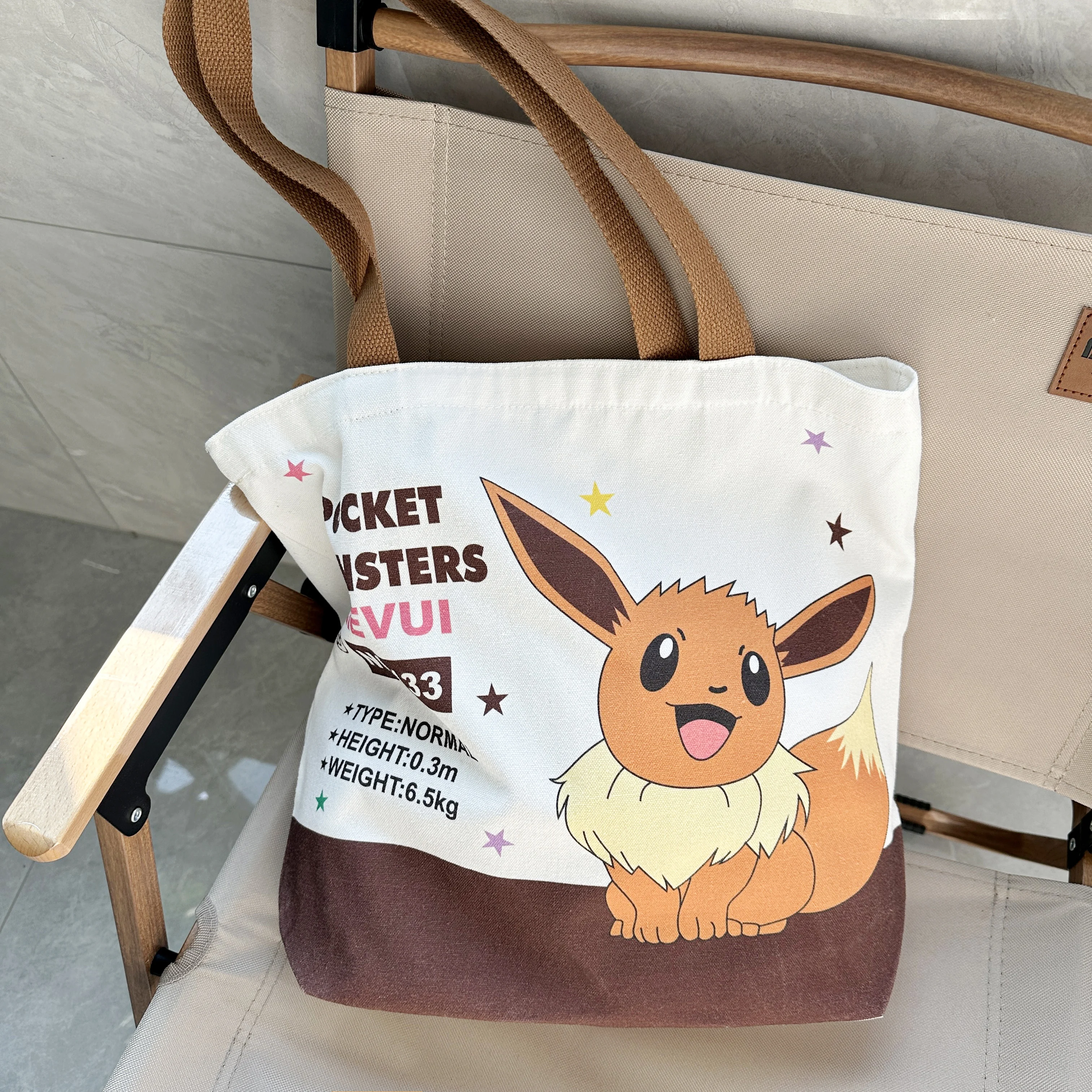 Холщовая Сумка через плечо с покемоном фигурка Аниме Пикачу Eevee Gengar