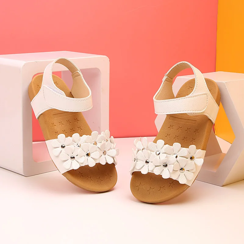 

Summer Baby Sandals 1-6 Years Girl Princess Shoes Summer Children Toddler Shoes Flower Soft Bottom Sandals Non-Slip Sandals