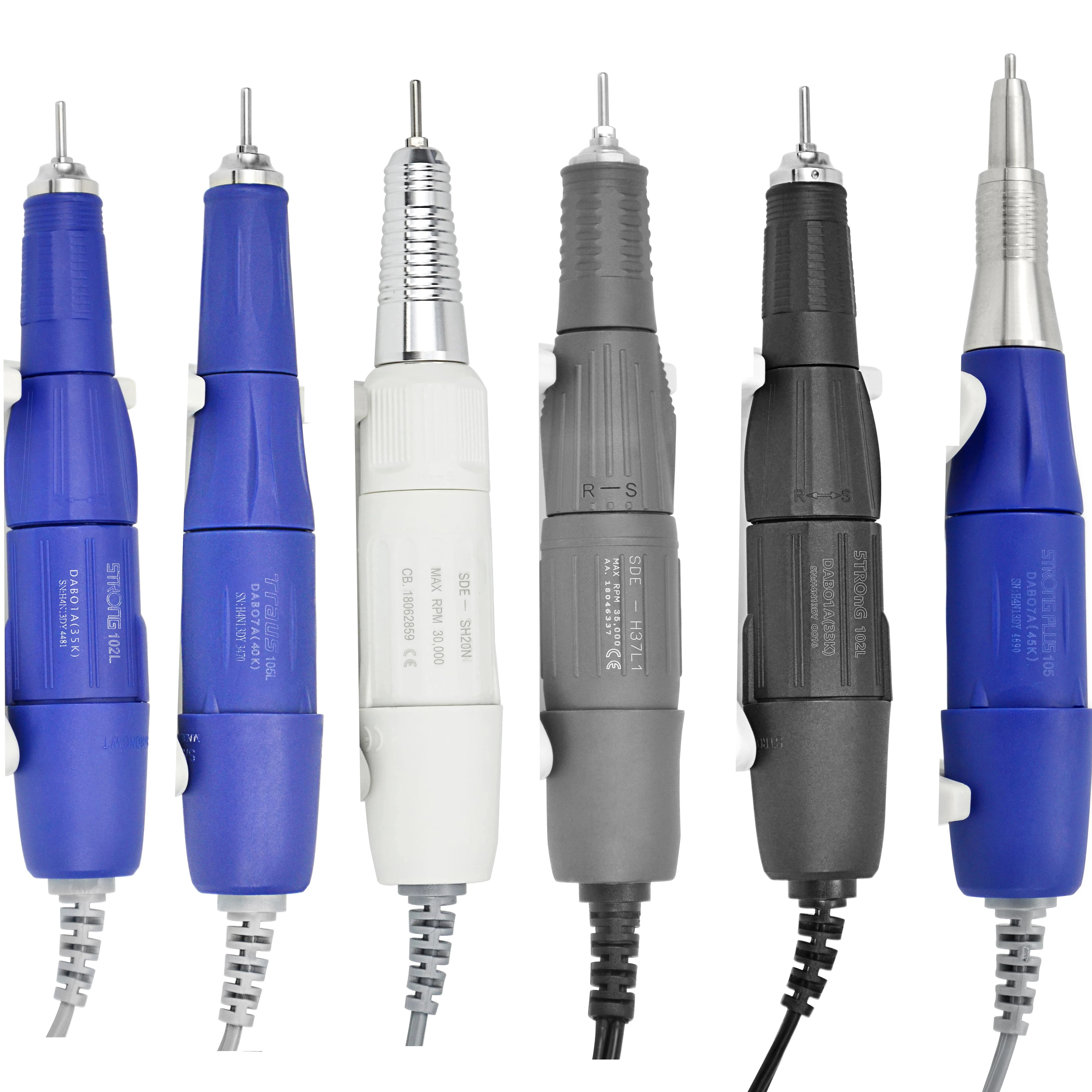 STRONG 210 plus 105 105L H37L1 Sh20N 102L handle 35K & 40K & 45K RPM Dental BTMarathon Micromotor Polishing Handpiece