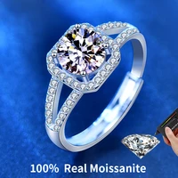luxury sterling silver 925 rings for women girls jewelry brilliant 100 moissanite diamond engagement promise gift free shipping