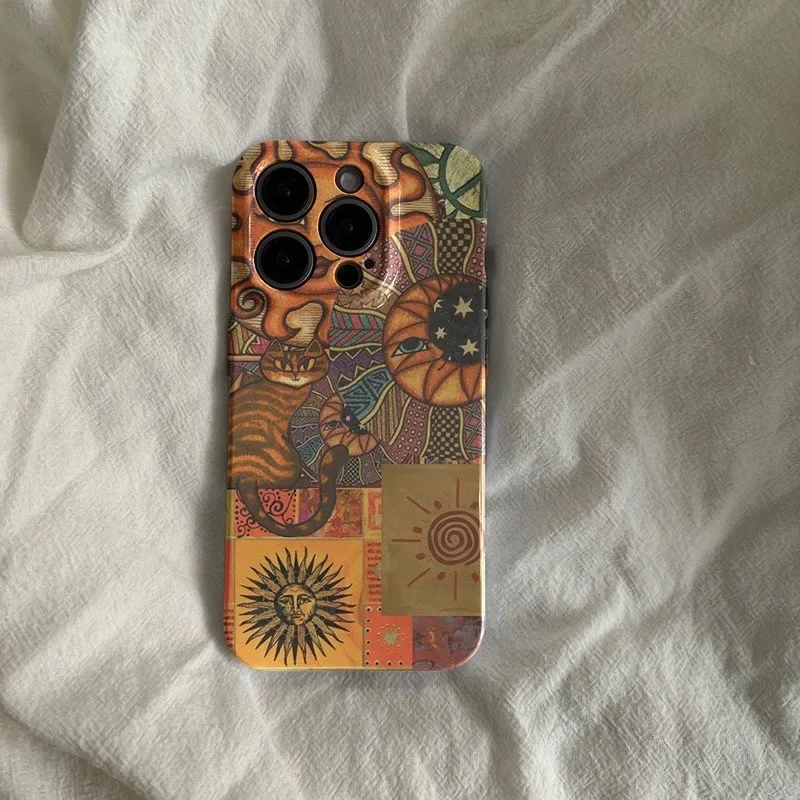 Чехол для IPhone 16 15 14 13 Pro Max 12 11 Plus XR с изображением масляной живописи