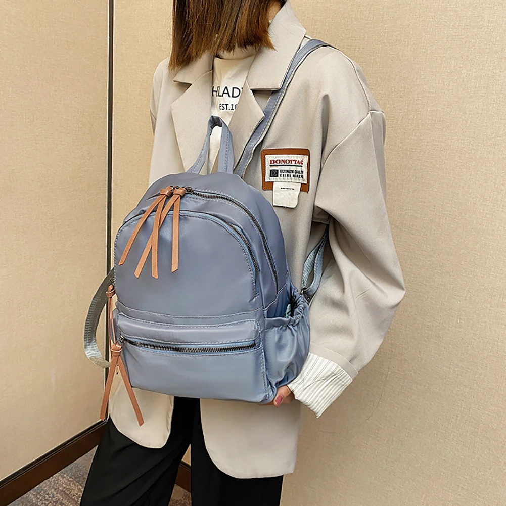 

Женский вместительный рюкзак в стиле преппи, Холщовый однотонный ранец для девушек, школьная дизайнерская сумка