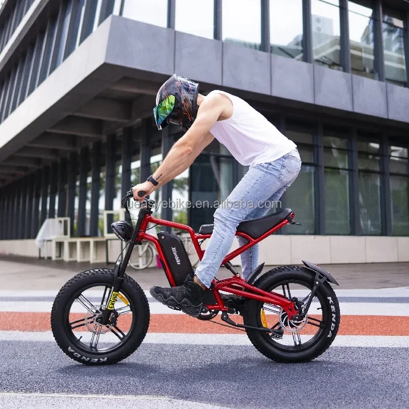 Электрический гибридный велосипед в стиле ретро толстая шина 20-дюймовый