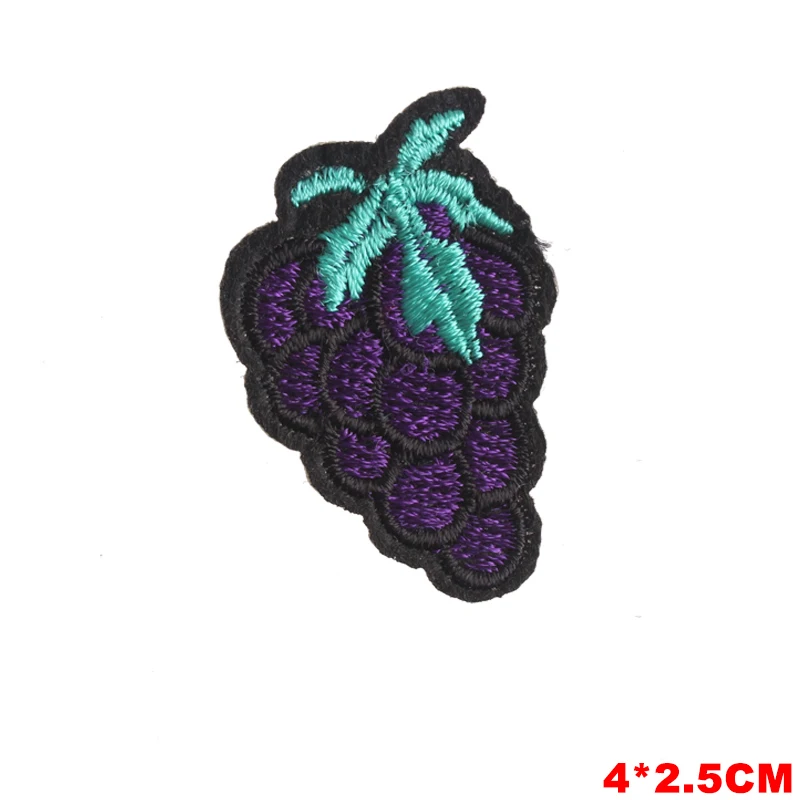 Фруктовые клубничные наклейки на одежду вишня виноград DIY вышивка полосы одежда пайетки аппликация из ткани.