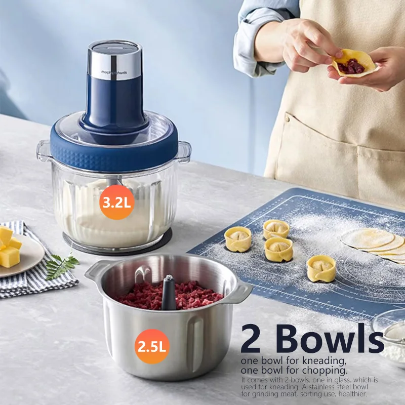 Электрическая мясорубка Morphy Richards измельчитель многофункциональная тестомес