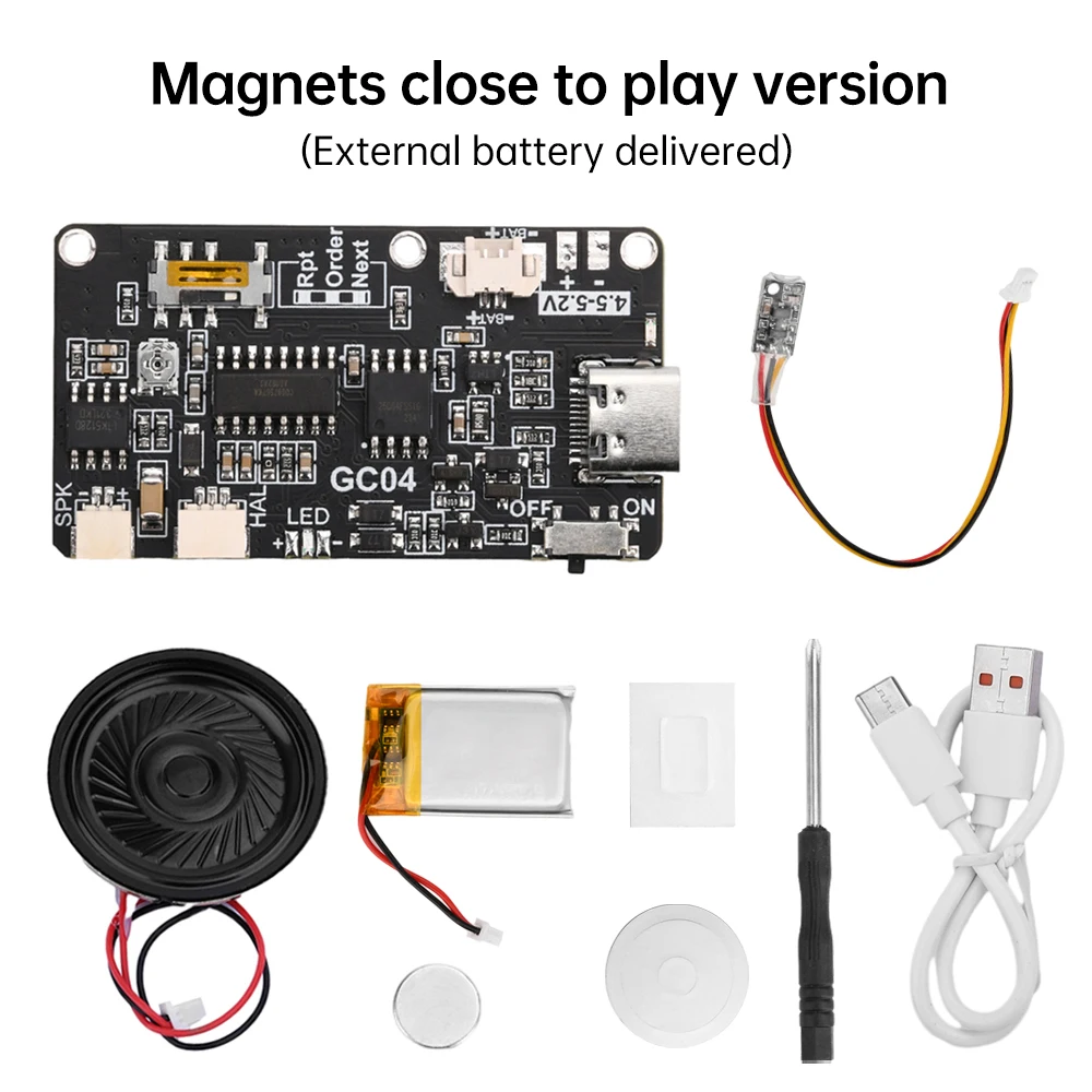

Магнетронная записывающая карта, движение, подарочная коробка, карта на Рождество, день рождения, музыкальная обложка, настенная MP3, голосовой модуль TYPE-C