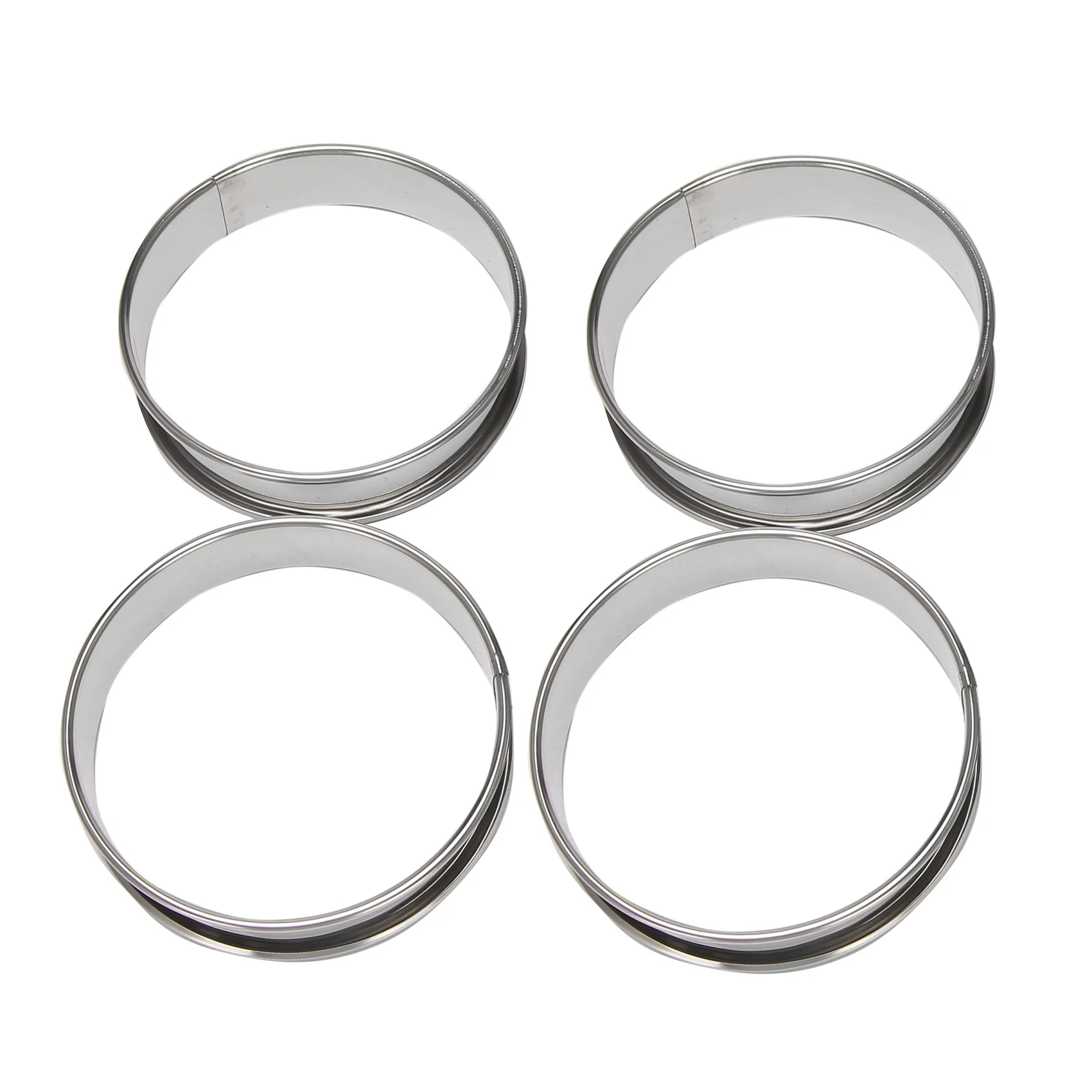 

4-дюймовые кольца для маффинов, набор колец из 10 маффинов из нержавеющей стали, двойные кольца в рулоне, круглое кольцо для маффинов