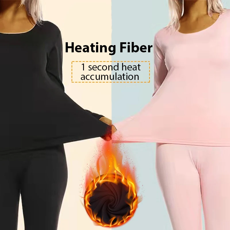 Winter Thermal Underwear Women High Elasticity Seamless Keep Warm Underwear Suit Intimates Sexy Ladies Women Shaped Sets Clothes