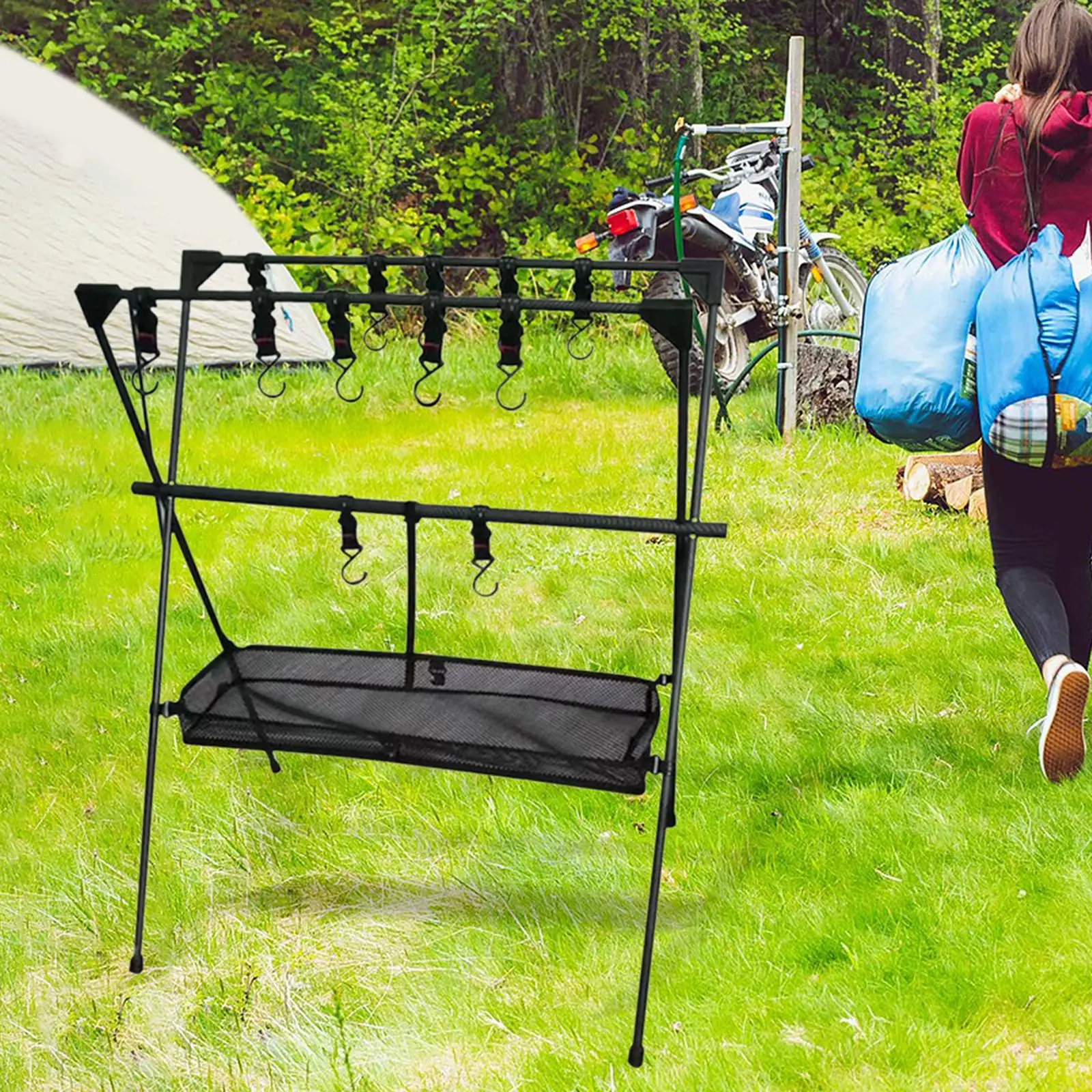 

Triangle Racks Multifunction Cookware Eequipment with 10 Hooks Quickly Build