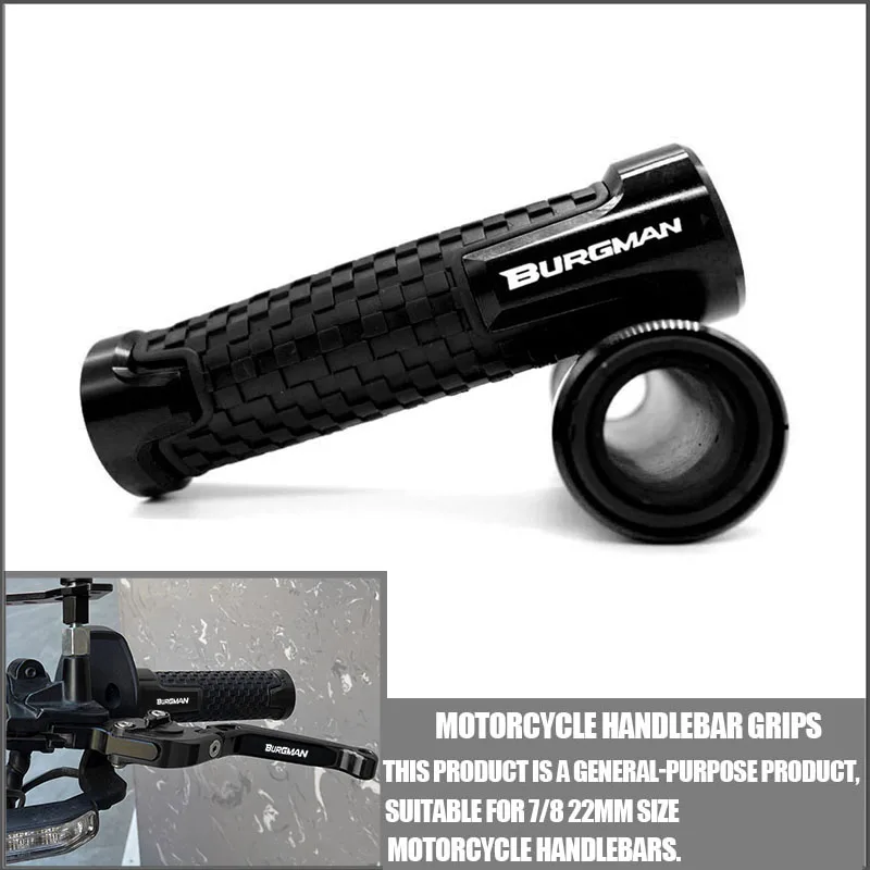 

7/8 дюйма, 22 мм, мерцающие искусственные мотоциклетные ручки с ЧПУ для SUZUKI Burgman 650, 400, 125, 200, AN650, AN400, AN125, AN200
