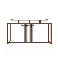 yj home a long narrow table new chinese style solid wood side view console table strip tea sideboard cabinet