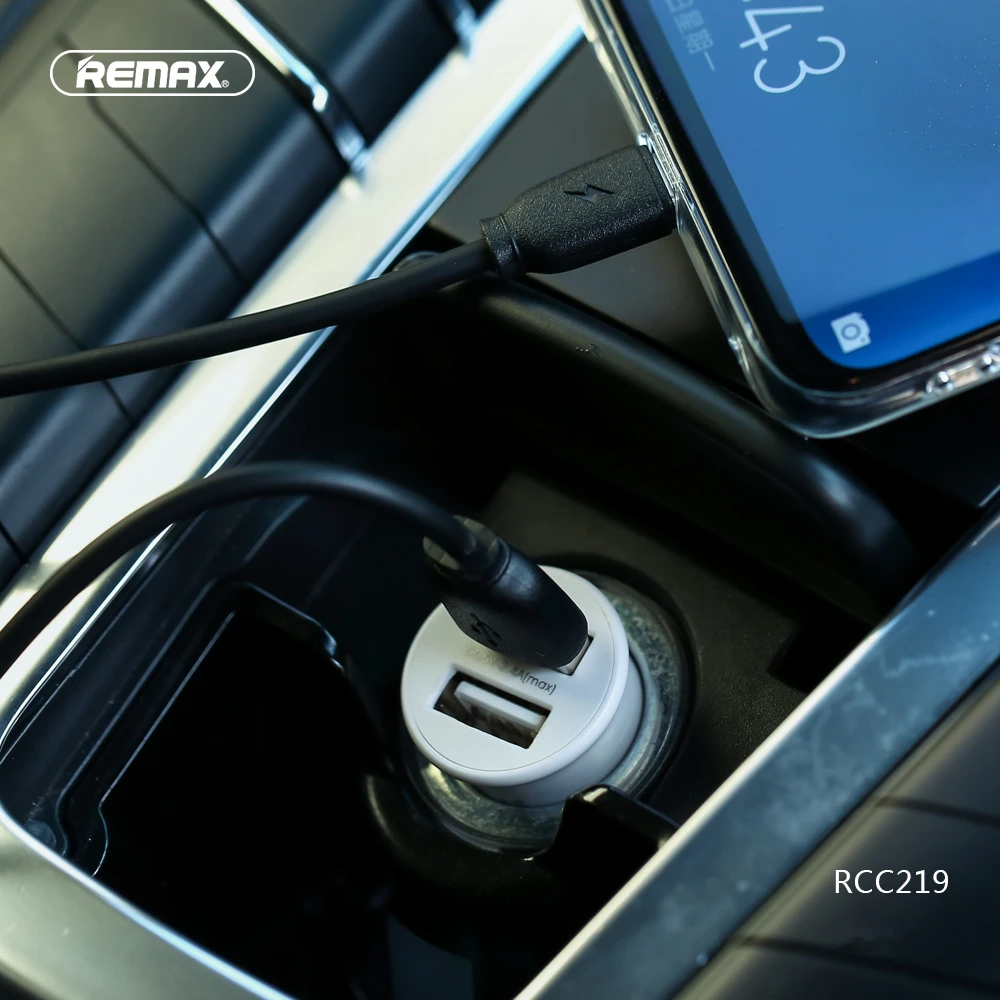 Remax mini Dual USB Car Charger Adapter 5V/2.4A fast for Smart Mobile Phone charging For iphone 7 samsung xiaomi huawei | Мобильные