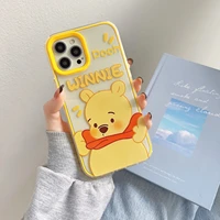 disney winnie the pooh cartoon transparent phone cases for iphone 13 12 11 pro max xr xs max x couple anti drop soft cover gift