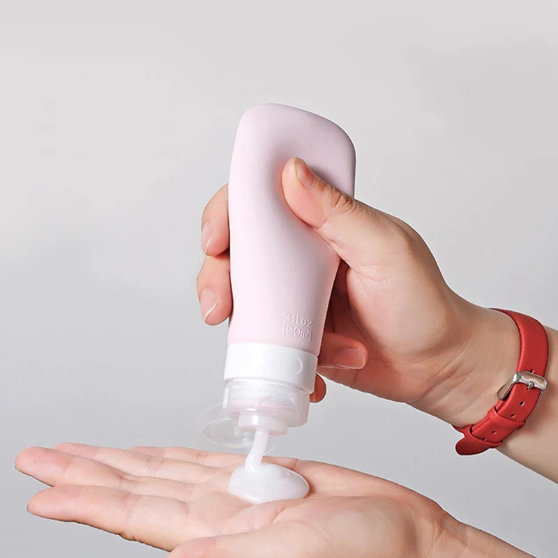 

Silicone Travel Bottles 60/90ml Empty Squeeze Containers Leakproof Refillable For Shampoo Conditioner Lotion