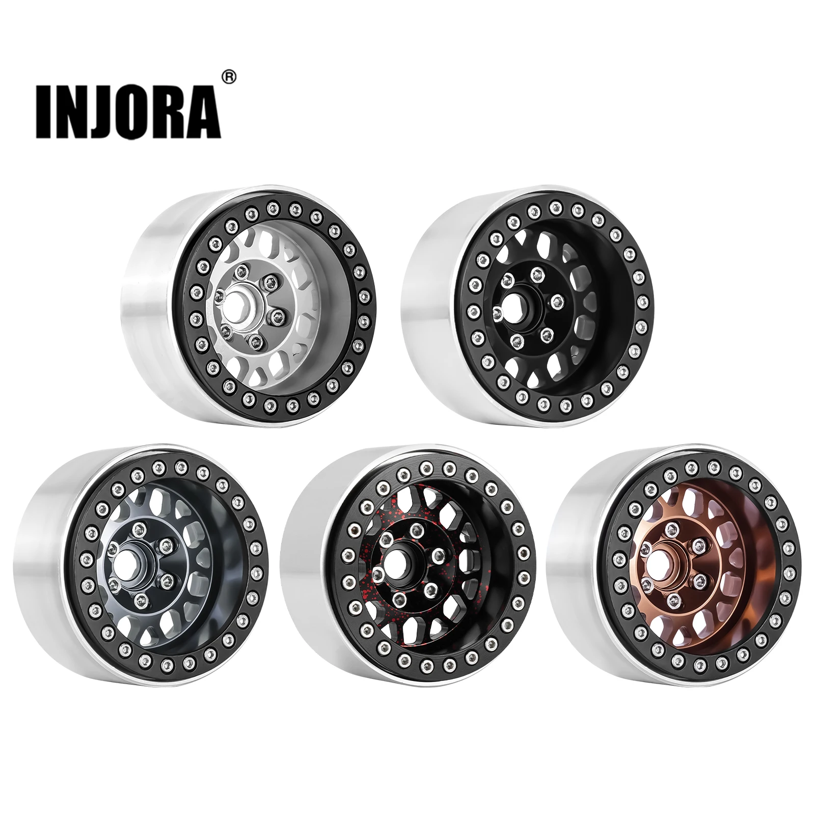 INJORA CNC алюминиевая ГЛУБОКАЯ ТАРЕЛКА отрицательное смещение 10,4 мм 1,9 