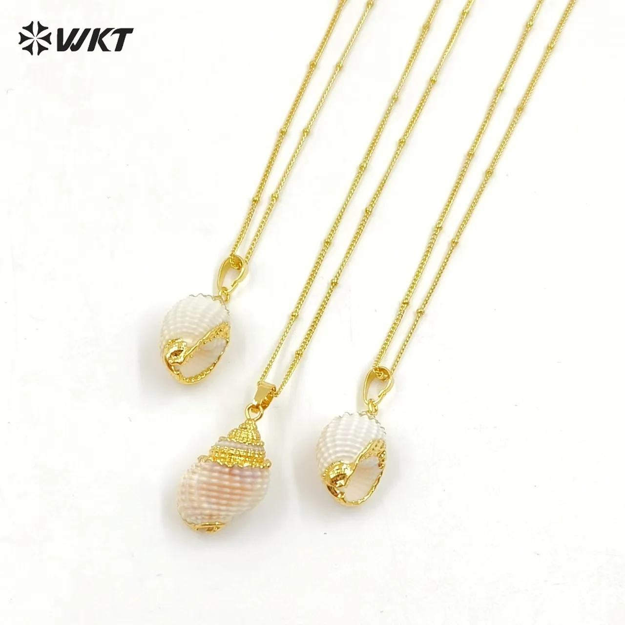WT-JN023 Оптовая мода дизайн кулон в виде ракушки ожерелье для женщин натуральный