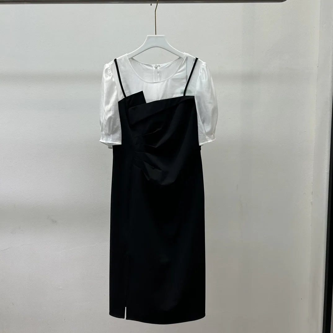

New French Herburn style dress female slimming temperament skirt
