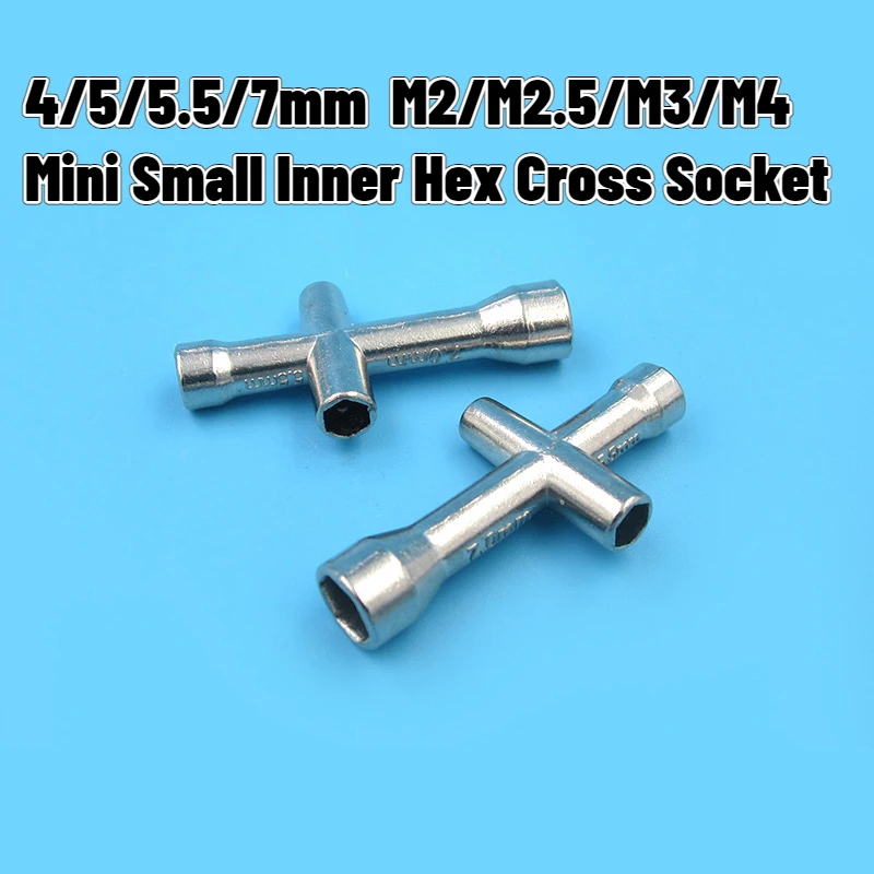 M2 M2.5 M3 M4 винтовая гайка крестовой ключ Внутренняя шестигранная розетка 4/5/5 5/7 мм RC