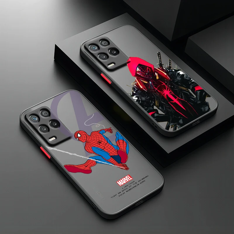Marvel Человек-паук Железный человек для OPPO Realme Q5 C55 C33 C30S C31 C25Y S C21Y C20A C15 C11 матовая