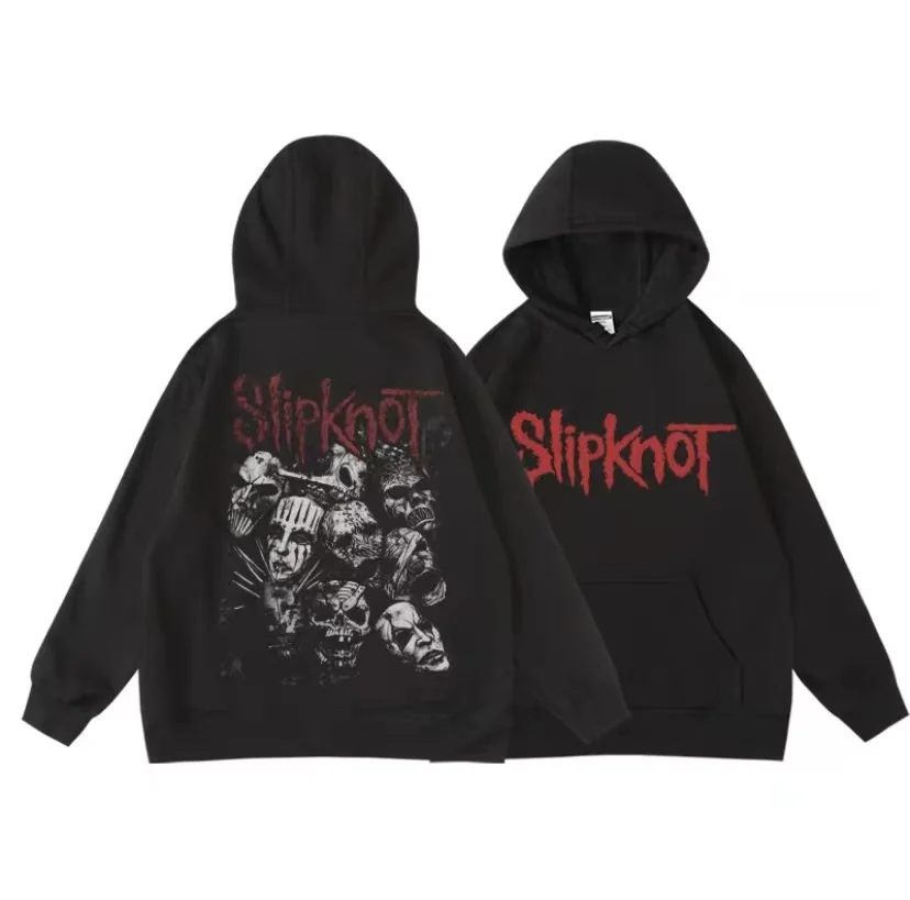 

Новые толстовки с капюшоном Slipknot, спортивная одежда, повседневные мужские толстовки, уличная одежда, тяжелый металлический стиль, свитер в ...