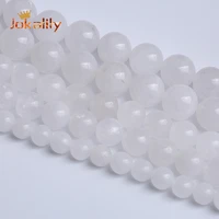 a natural white jades stone beads for jewelry making loose spacer beads diy bracelets necklace accessories 4 6 8 10 12 14mm 15