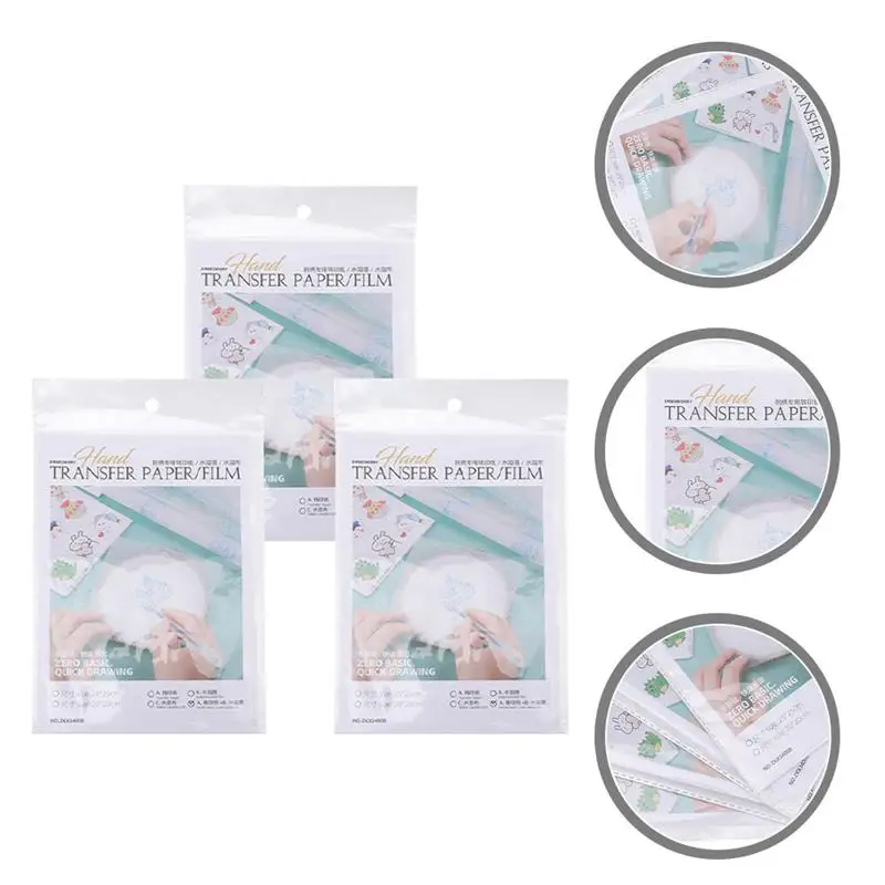 

1 set Paper Embroidery Water-Soluble Film Wash Stabilizer Tearable T-Shirts Rubbing Paper Clothing DIY Dissolving Fabric Drawing