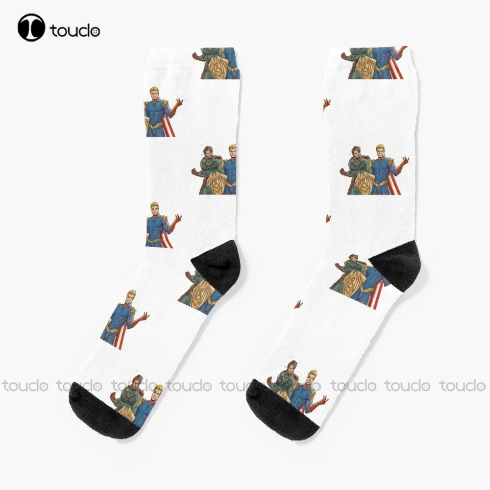 

The Boys Kark Urban Billy Butcher Funny Socks Street Skateboard Socks 360° Digital Print Christmas New Year Gift Custom Gift Art