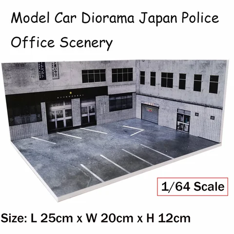 Демонстрационный фон для фотографирования с изображением парковки в масштабе, японская версия