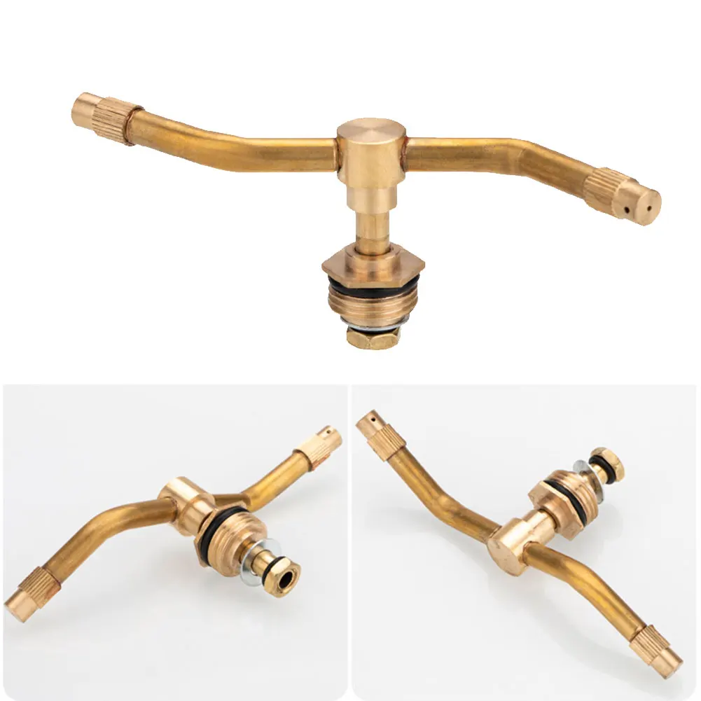 

Water Saving Greenhouse Automatic Rotary Whirling Sprinkler Brass Sprayer Garden Lawn Practical Watering Nozzle Durable