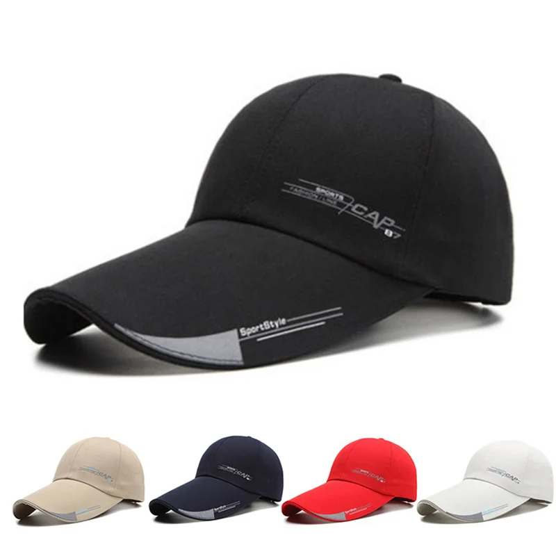 

Baseball Cap for Men Summer Outdoor Fishing Sun Hats Male Fashion Sports Caps Men Long Visor Brim Shade Adjustable Snapback Hat