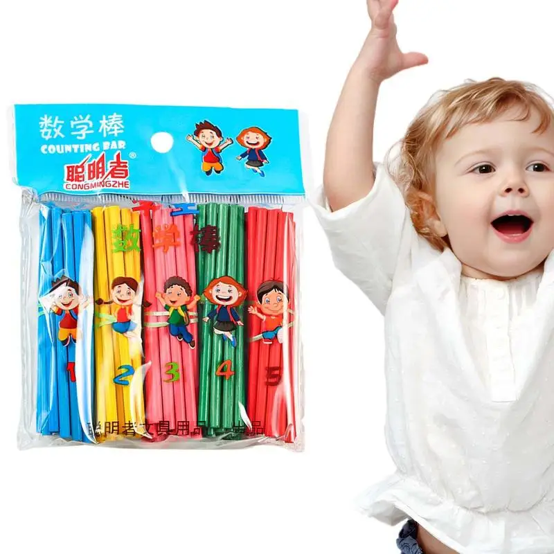 

Counters For Kids Math 100 Pcs Educational Wooden Rods Math Educational Toy Counting Number Sticks For Homeschool Supplies Game