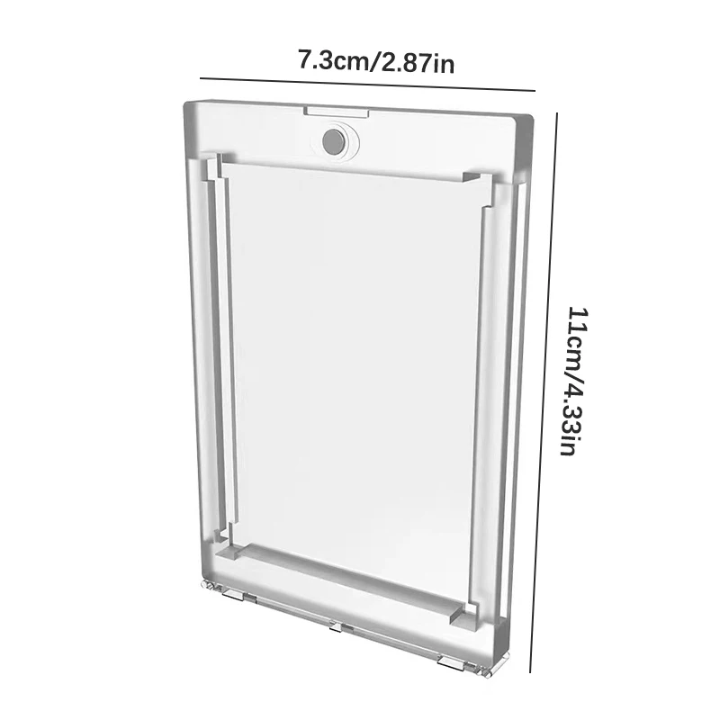 Сильный магнитный держатель карт 35PT с УФ-защитой акриловый прозрачный защитный