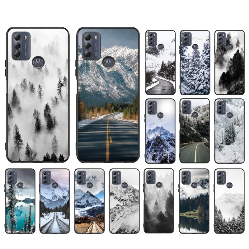 

Snow Mountain Phone Case for Motorola Moto Edge 20 Edge 20 Lite E7 Power E40 E20 One Action G10 G Play G22 G52 G60 E32 G8
