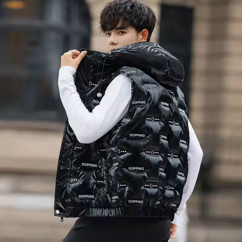 Meilly Gecko 2022 Male Autumn And Winter The New Wear Out 4XL Glossy Waistcoat Handsome Coat Trendy Brand  Down Jacket Vest