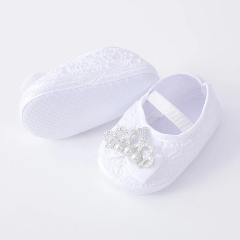 Туфли для новорожденных с бантом на возраст 0-18 месяцев
