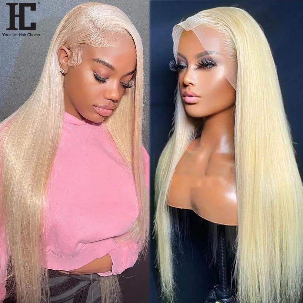 Blonde 613 Lace Frontal Wigs 13x6 13x4 HD Lace Front Human Hair Wig Pre Plucked Bone Straight Human Hair Lace Frontal Wig 200%