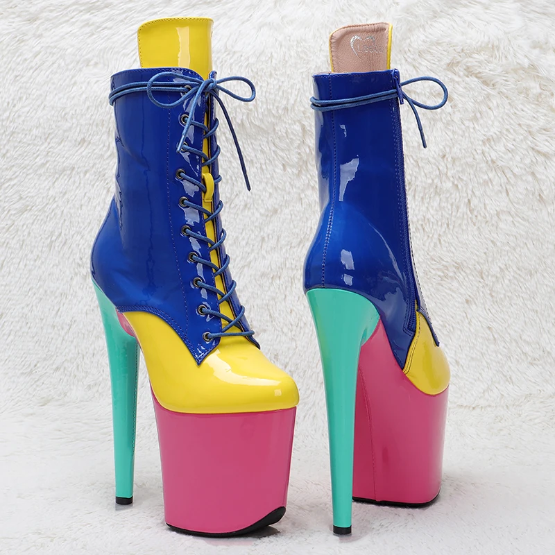 Leecabe  20CM/8inches Same As Picture Pole dance shoes High Heels Pole Dance boot