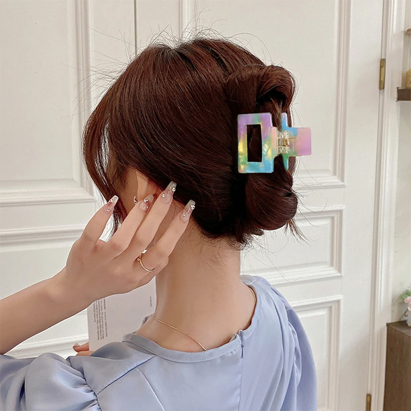 

2023 New Acetate Mini Hair Claw Clip Women Girls Barrette Candy Color Hair Claws Clips Fashion Hair Accessories Gift Headwear