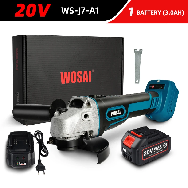 

Угловая шлифовальная машина WOSAI MT Series M14, бесщеточная машина для резки литий-ионных аккумуляторов 20 в, беспроводные электрические электроинструменты