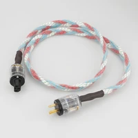 hi end western electric red copper us ac power cord colorful power cable with us power plug
