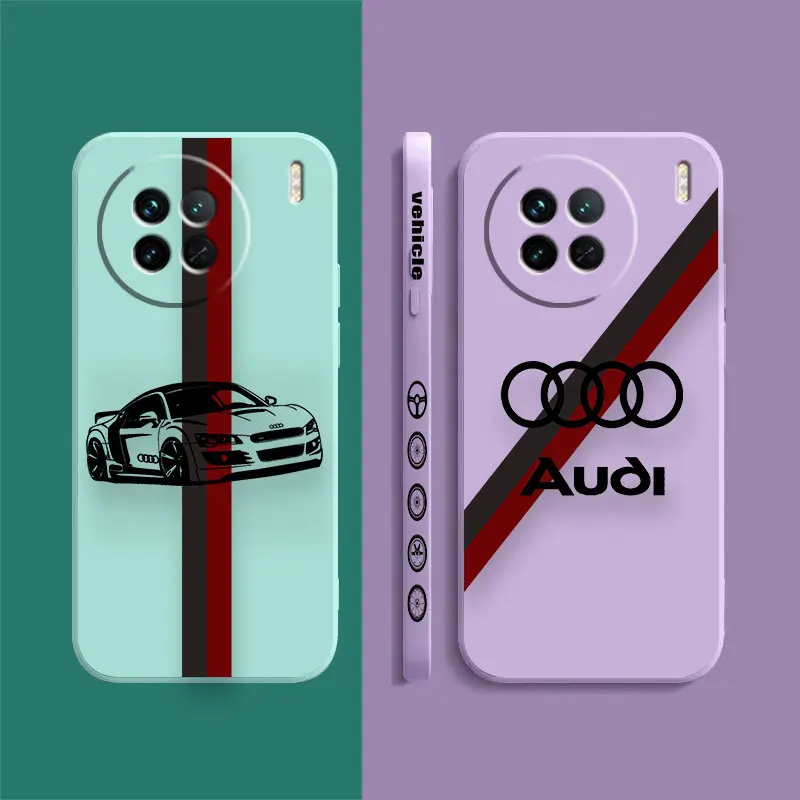 Case For VIVO X21I X21S X23 X27 X30 X50 X60 X70 X80 X90 5G PRO PLUS Colour Case Cover Funda Cqoue Shell Capa Sports Car A-Audi