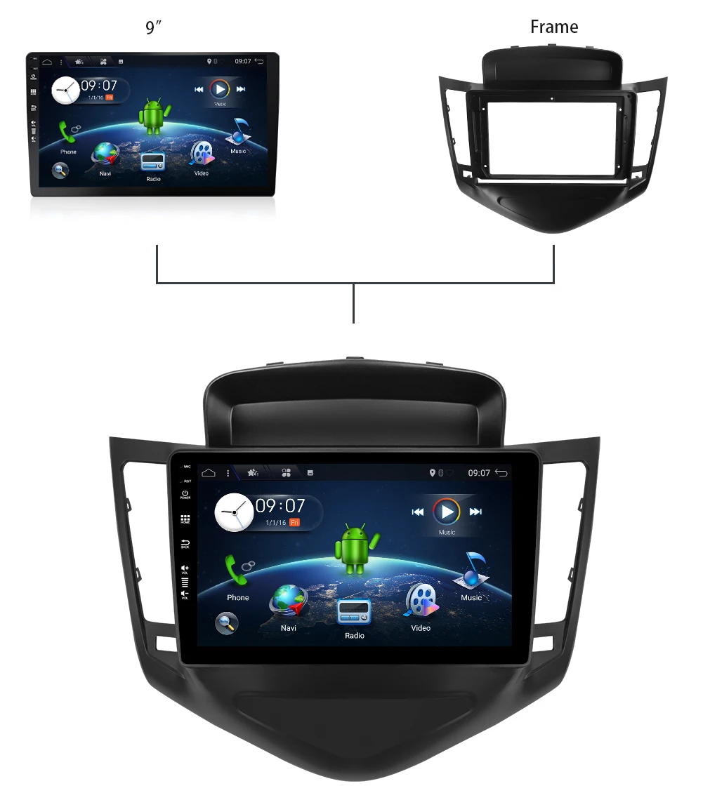 9 "Автомобильный мультимедийный плеер 2 Din автомобильный радиоприемник GPS Navi