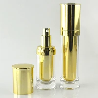 30ml50ml80ml120ml capacity goldsilver color round shape acrylic material alumite lotion bottle with pump and cap