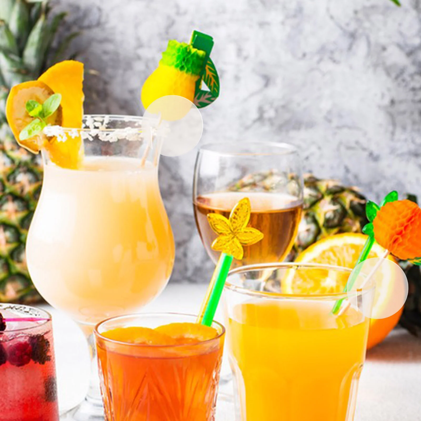 60 шт. нежные маркеры для чашек декоративные бирки напитков круглой формы