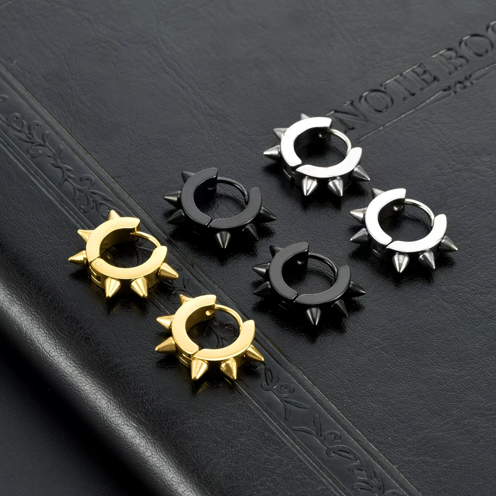 1/3/6 пар женские и мужские круглые серьги-кольца из нержавеющей стали