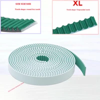 1meters width 10 40mm s3m s5m s8m xl open timing belt polyurethane with steel core green tooth surface for 3d printercnc