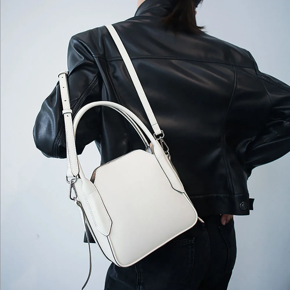 Bisi Goro Crossbody Bags for Women Purse Top Handle Handbag Square Shoulder Bag Luxury Designer Genuine Leather Ladies Handbags