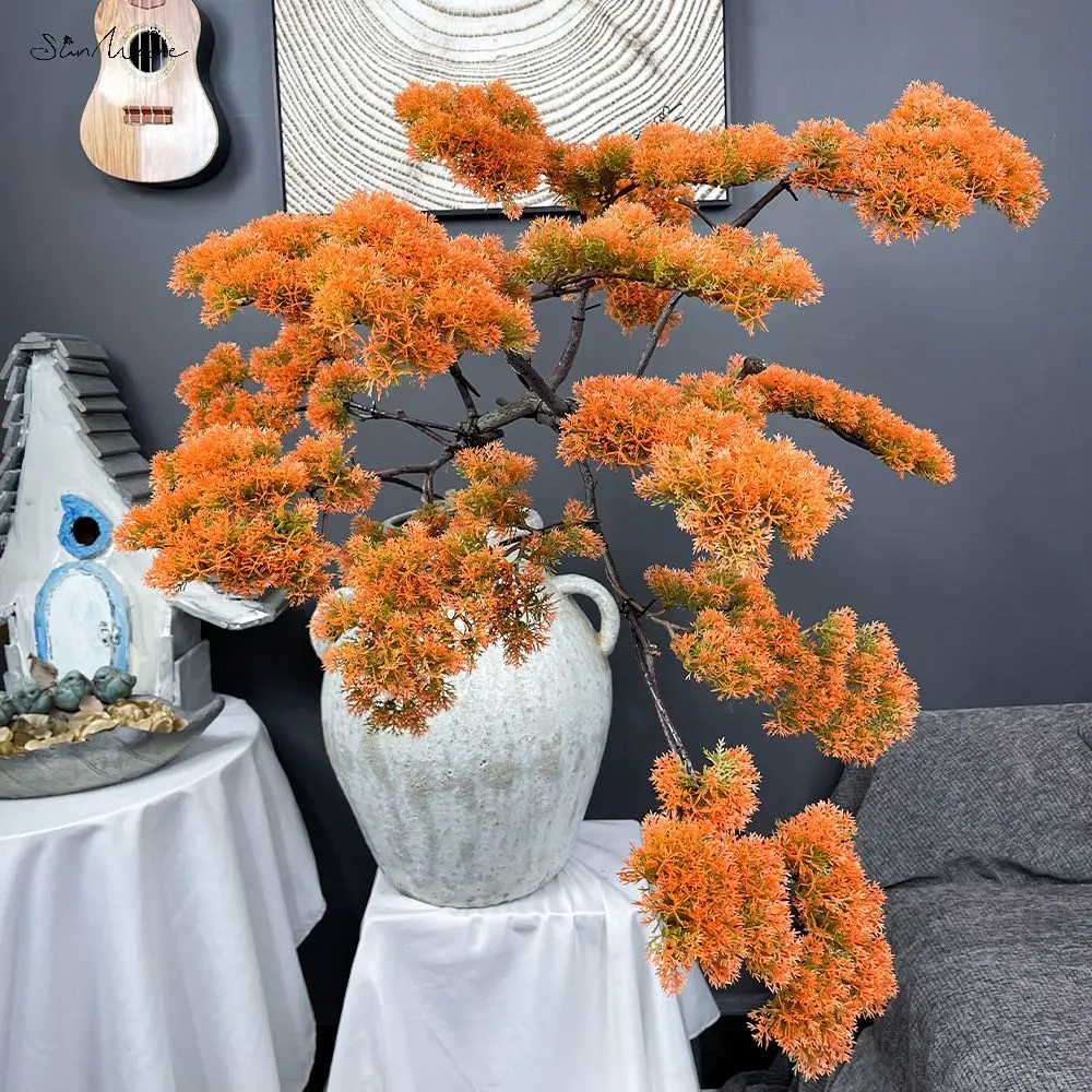 

SunMade Pine Tree Branches Artificial Plastic Pinaster Cypress Christmas Decorations Flower Arrangement Leaves Fall Wreath Leaf